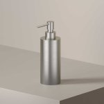 Hotbath Archie Dozownik do mydła w płynie wolnostojący Steel Brushed ARA10.IX