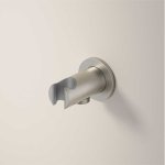 Hotbath Archie Przyłącze kątowe z uchwytem na słuchawkę prysznicową Steel Brushed AR515.IX
