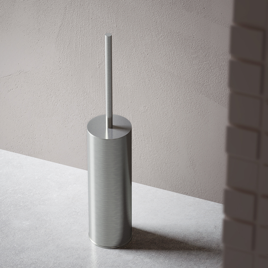 Hotbath Archie Szczotka do WC wolnostojąca steel brushed ARA12.IX