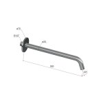 Hotbath Archie Wylewka umywalkowa podtynkowa 300 mm Brushed Copper PVD AR096-30.BCP