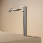 Hotbath ArchieFlag Bateria umywalkowa jednouchwytowa Wysoka Steel Brushed AF003H.IX