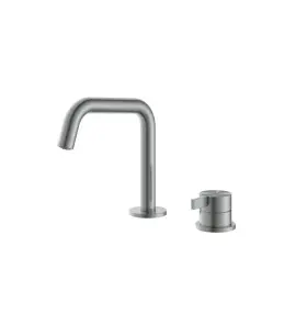 Hotbath ArchieFlag Bateria umywalkowa nablatowa Steel Brushed AF023.IX