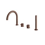 Hotbath ArchieFlag Bateria wannowa z wylewką i słuchawką prysznicową Brushed Copper PVD AF083.BCP