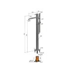 Hotbath ArchieFlag Bateria wannowa wolonostojąca ze słuchawką prysznicową i wężem prysznicowym Gun Metal PVD AF087.BGP