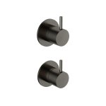 Hotbath Cobber Bateria natryskowa podtynkowa 2-drożna z zaworem odcinającym - element zewnętrzny Aged Iron CB129.AI