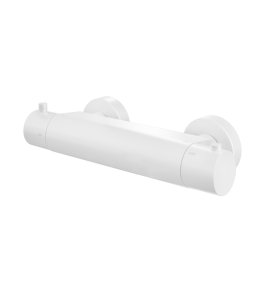 Hotbath Cobber Bateria natryskowa termostatyczna ścienna Matt White B008.WH