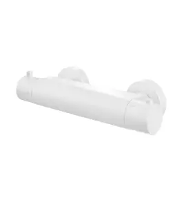Hotbath Cobber Bateria natryskowa termostatyczna ścienna Matt White B008.WH