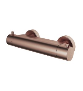 Hotbath Cobber Bateria natryskowa termostatyczna ścienna Brushed Copper PVD B008.BCP