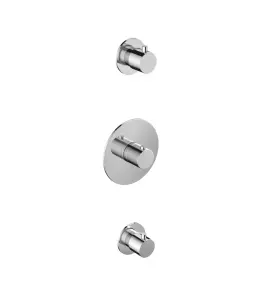 Hotbath Cobber Bateria natryskowa termostatyczna podtynkowa z 2 zaworami - element zewnętrzny Chrome CB007.CR