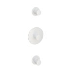 Hotbath Cobber Bateria natryskowa termostatyczna podtynkowa z 2 zaworami - element zewnętrzny Matt White CB007.WH