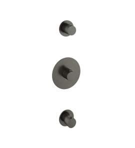 Hotbath Cobber Bateria natryskowa termostatyczna podtynkowa z 2 zaworami - element zewnętrzny Aged Iron CB007.AI