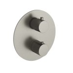 Hotbath Cobber Bateria natryskowa termostatyczna podtynkowa z 2-drożnym przełącznikiem element zewnętrzny Brushed Nickel CB009.GN