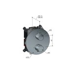 Hotbath Cobber Bateria natryskowa termostatyczna podtynkowa z 2-drożnym przełącznikiem element zewnętrzny Brushed Nickel CB009.GN