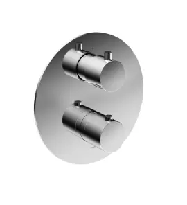 Hotbath Cobber Bateria natryskowa termostatyczna podtynkowa z 2-drożnym przełącznikiem element zewnętrzny Chrome CB009.CR