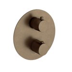 Hotbath Cobber Bateria natryskowa termostatyczna podtynkowa z 2-drożnym przełącznikiem element zewnętrzny Aged Brass CB009.AB