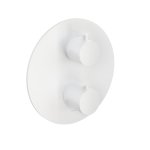 Hotbath Cobber Bateria natryskowa termostatyczna podtynkowa z 2-drożnym przełącznikiem element zewnętrzny Matt White CB009.WH