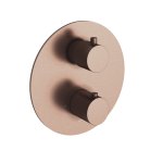 Hotbath Cobber Bateria natryskowa termostatyczna podtynkowa z 2-drożnym przełącznikiem element zewnętrzny Brushed Copper PVD CB009.BCP