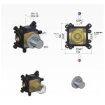 Hotbath Cobber Bateria natryskowa termostatyczna podtynkowa element zewnętrzny Brushed Brass CB7001H.BB