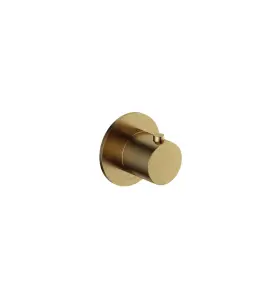Hotbath Cobber Bateria natryskowa termostatyczna podtynkowa element zewnętrzny Brushed Brass CB7001H.BB