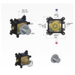 Hotbath Cobber Bateria natryskowa podtynkowa z termostatem - element zewnętrzny Aged Iron CB7001V.AI