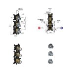 Hotbath Cobber Bateria natryskowa termostatyczna podtynkowa z 2 zaworami element zewnętrzny Brushed Copper PVD CB7066.BCP