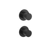 Hotbath Cobber Bateria natryskowa termostatyczna podtynkowa 2-drożna - element zewnętrzny Matt Black PVD CB7009.MBP