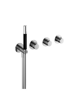 Hotbath Cobber Bateria natryskowa termostatyczna podtynkowa, z dwoma zaworami i słuchawką prysznicową - element zewnętrzny Chrom CB7171.CR