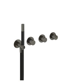 Hotbath Cobber Bateria natryskowa termostatyczna podtynkowa, z dwoma zaworami i słuchawką prysznicową - element zewnętrzny Aged Iron CB7171.AI