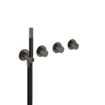 Hotbath Cobber Bateria natryskowa termostatyczna podtynkowa, z dwoma zaworami i słuchawką prysznicową - element zewnętrzny Aged Iron CB7171.AI