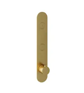 Hotbath Cobber Bateria termostatyczna 2-drożna podtynkowa z przyciskiem Brushed Brass PVD PB066.BBP