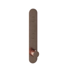 Hotbath Cobber Bateria termostatyczna 2-drożna podtynkowa z przyciskiem Brushed Copper PVD PB066.BCP