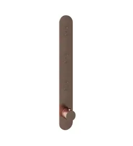 Hotbath Cobber Bateria termostatyczna 3-drożna podtynkowa z przyciskiem element zewnętrzny Brushed Copper PVD PB050.BCP