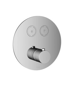 Hotbath Cobber Bateria termostatyczna 2-drożna podtynkowa z przyciskiem element zewnętrzny Chrome PB009.CR