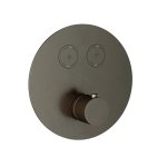 Hotbath Cobber Bateria termostatyczna 2-drożna podtynkowa z przyciskiem element zewnętrzny Aged Iron PB009.AI