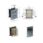 Hotbath Cobber Bateria termostatyczna 2-drożna podtynkowa z przyciskiem element zewnętrzny Aged Iron PB009Q.AI