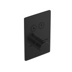 Hotbath Cobber Bateria termostatyczna 2-drożna podtynkowa z przyciskiem element zewnętrzny Matt Black PVD PB009Q.MBP