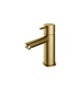 Hotbath Cobber Bateria umywalkowa jednouchwytowa Brushed Brass PVD CB003S.BBP