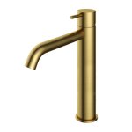 Hotbath Cobber Bateria umywalkowa jednouchwytowa wysoka Brushed Brass PVD CB003HC.BBP