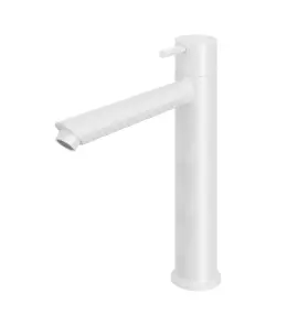 Hotbath Cobber Bateria umywalkowa jednouchwytowa wysoka Matt White CB003HS.WH
