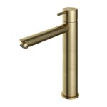 Hotbath Cobber Bateria umywalkowa jednouchwytowa wysoka Brushed Brass CB003HS.BB