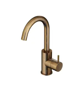 Hotbath Cobber Bateria umywalkowa z obrotową wylewką Aged Brass CB004.AB
