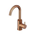 Hotbath Cobber Bateria umywalkowa z obrotową wylewką Brushed Copper PVD CB004.BCP