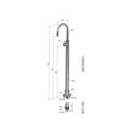 Hotbath Cobber Bateria umywalkowa wolnostojąca Matt Black PVD CB078W.MBP