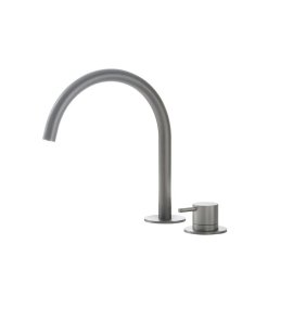 Hotbath Cobber Bateria umywalkowa 2-otworowa Brushed Nickel CB023.GN