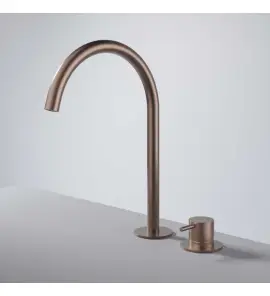 Hotbath Cobber Bateria umywalkowa 2-otworowa wysoka Brushed Copper PVD CB023H.BCP