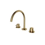 Hotbath Cobber Bateria umywalkowa 3-otworowa Brushed Brass CB033.BB