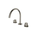 Hotbath Cobber Bateria umywalkowa 3-otworowa Brushed Nickel CB033.GN