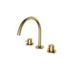 Hotbath Cobber Bateria umywalkowa 3-otworowa Brushed Brass PVD CB033.BBP