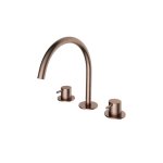 Hotbath Cobber Bateria umywalkowa 3-otworowa Brushed Copper PVD CB033.BCP