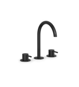 Hotbath Cobber Bateria umywalkowa 3-otworowa Matt Black PVD CB033.MBP